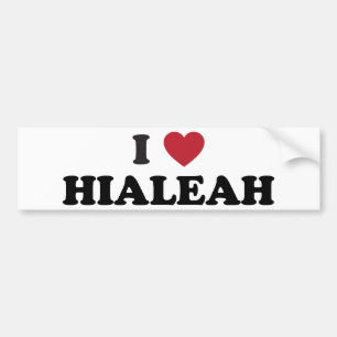 Jag älskar Hialeah Florida Bildekal