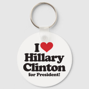 Jag älskar Hillary Clinton för president Nyckelring