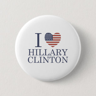 Jag älskar Hillary Clinton Knapp