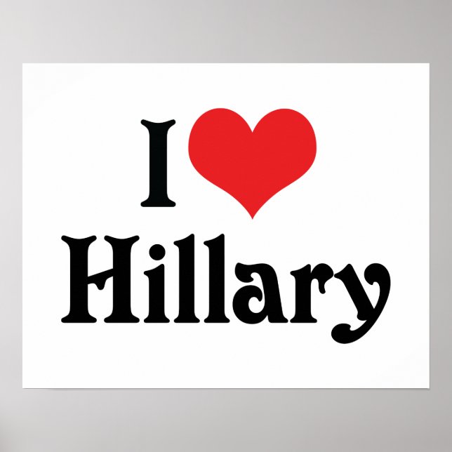 Jag älskar Hillary Poster (Framsidan)