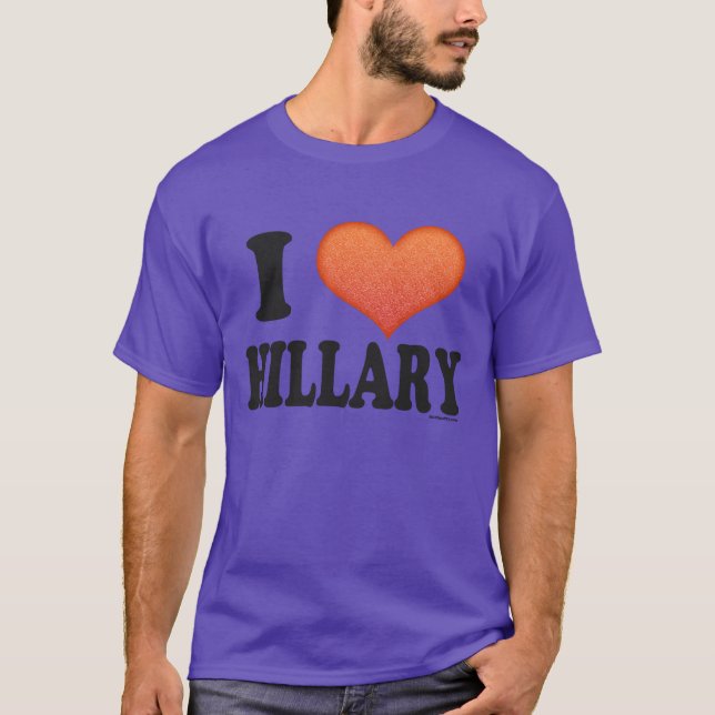 Jag älskar Hillary Tee Shirt (Framsida)