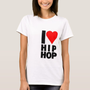 Jag älskar hip hop - hjärta på hjärta tee shirt