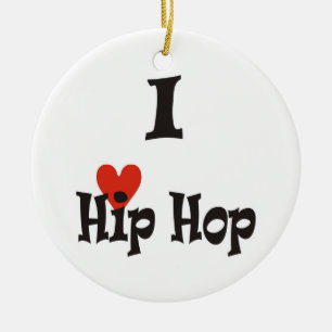 Jag älskar hip hop julgransprydnad keramik