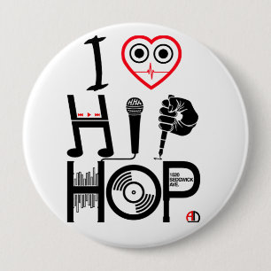 Jag älskar hip hop - musikdesignen, emblem knapp