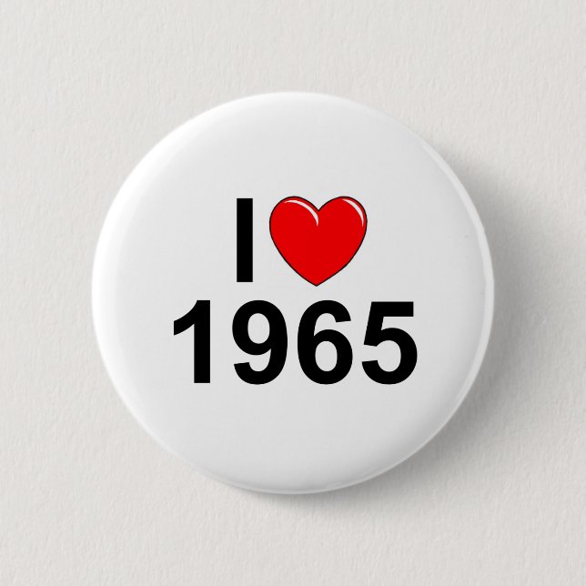 Jag älskar (hjärta) 1965 knapp (Framsida)