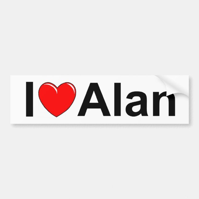 Jag älskar (hjärta) Alan Bildekal (Framsidan)