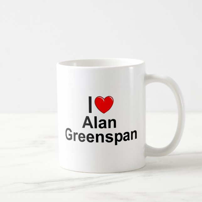 Jag älskar (hjärta) Alan Greenspan Kaffemugg (Höger)