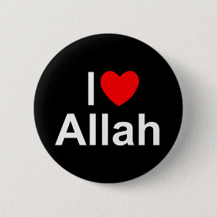 Jag älskar (hjärta) Allah Knapp