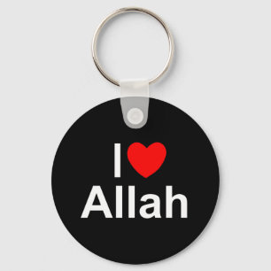 Jag älskar (hjärta) Allah Nyckelring