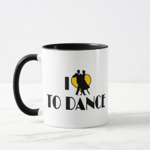 Jag älskar hjärta att dansa - tango vals balettäls mugg