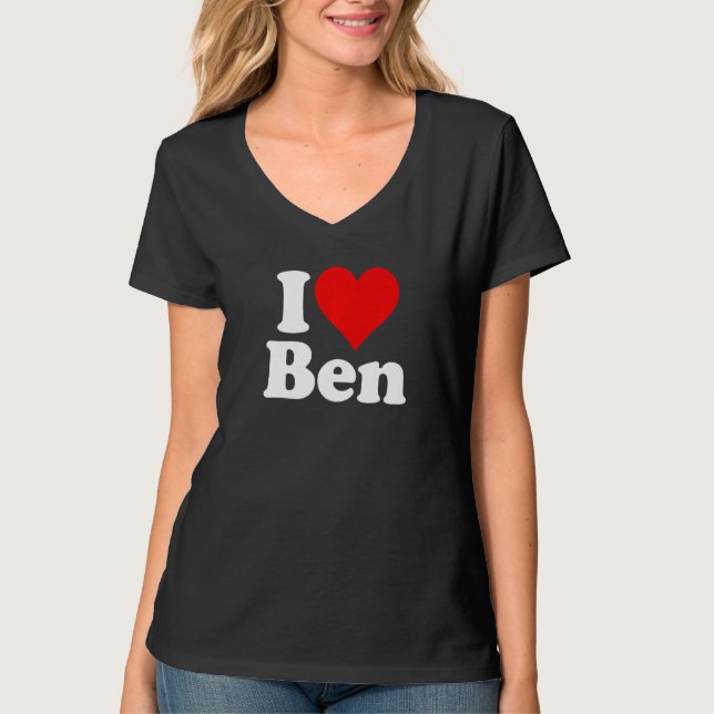 JAG ÄLSKAR HJÄRTA BEN BENJAMIN BENNY T SHIRT (Framsida)