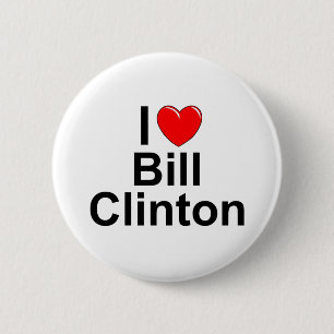 Jag älskar (hjärta) Bill Clinton Knapp