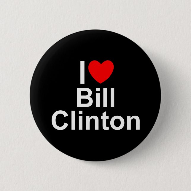 Jag älskar (hjärta) Bill Clinton Knapp (Framsida)