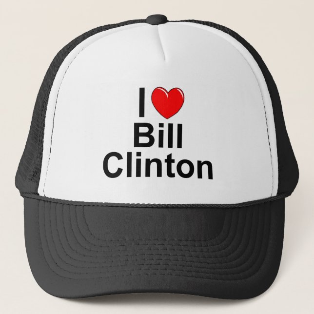 Jag älskar (hjärta) Bill Clinton Truckerkeps (Framsida)