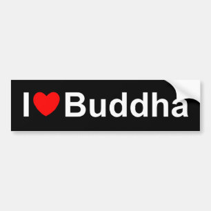 Jag älskar (hjärta) Buddha Bildekal