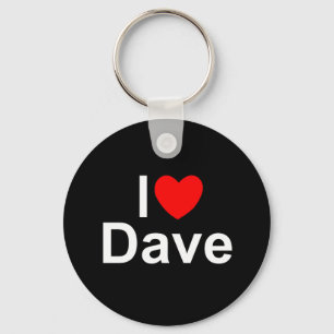 Jag älskar (hjärta) Dave Nyckelring