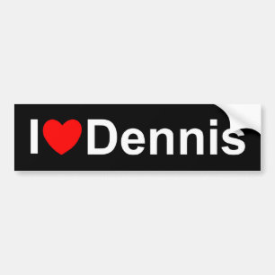 Jag älskar (hjärta) Dennis Bildekal