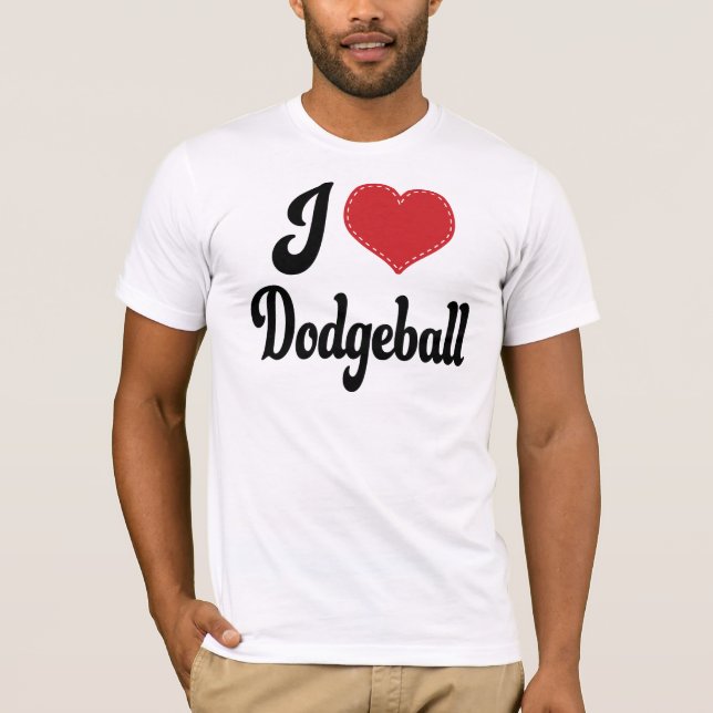 Jag älskar (hjärta) Dodgeball T-shirt (Framsida)