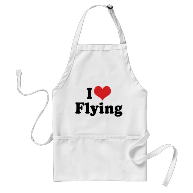 Jag älskar hjärta flygande - Flygplansälskare Förkläde (Framsidan)