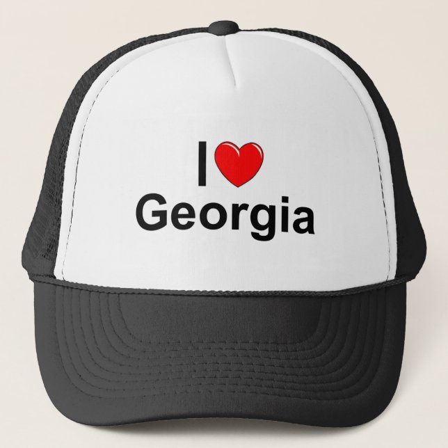 Jag älskar (hjärta) Georgia Truckerkeps (Framsida)