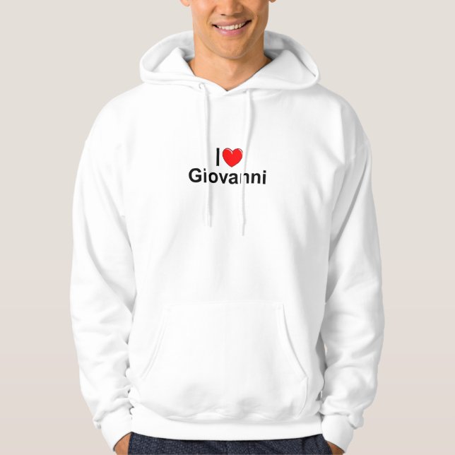 Jag älskar (hjärta) Giovanni Hoodie (Framsida)