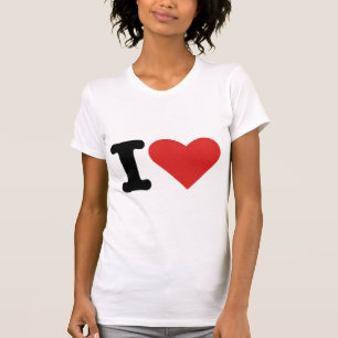 Jag älskar hjärta grafik klassisk minimalistisk da t shirt