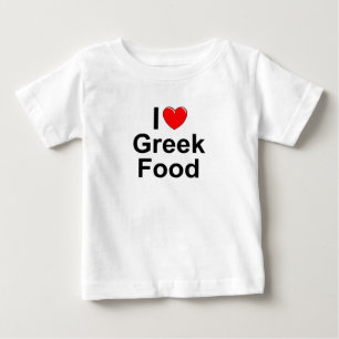 Jag älskar (hjärta) grekisk mat tee shirt