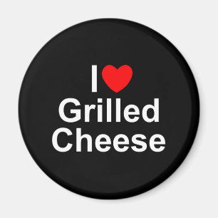 Jag älskar (hjärta) grillad ost magnet