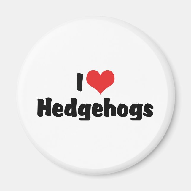 Jag älskar hjärta igelkottar magnet (Framsidan)