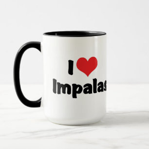 Jag älskar hjärta impalor mugg