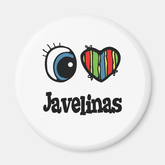 Jag älskar (Hjärta) Javelinas Magnet (Framsidan)