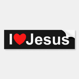 Jag älskar (hjärta) Jesus Bildekal