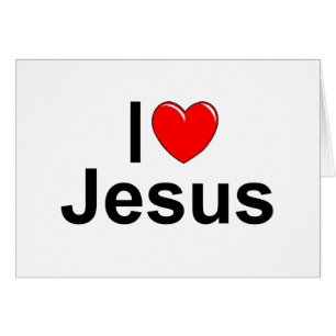 Jag älskar (hjärta) Jesus Hälsningskort
