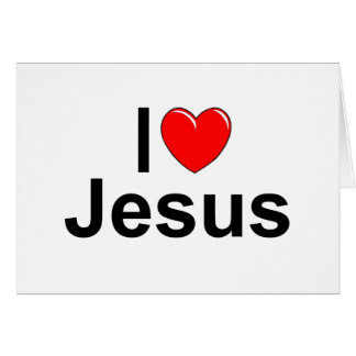 Jag älskar (hjärta) Jesus Hälsningskort
