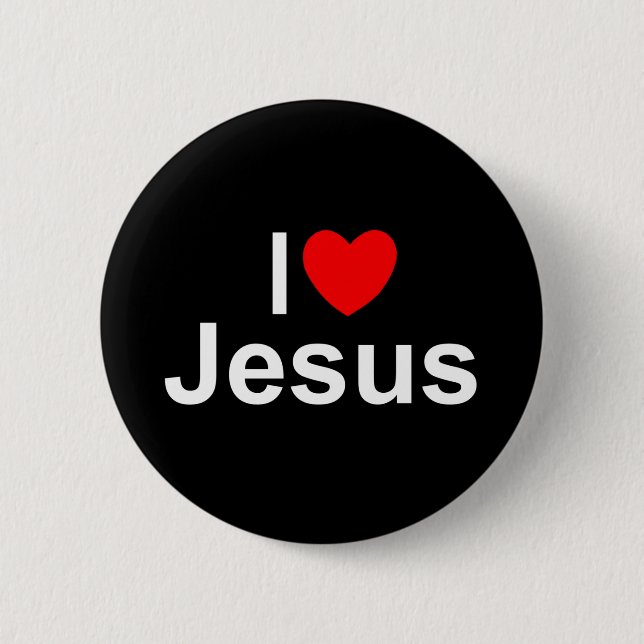 Jag älskar (hjärta) Jesus Knapp (Framsida)