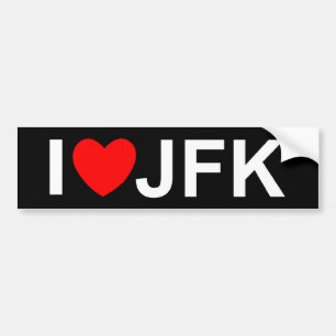 Jag älskar (hjärta) JFK Bildekal