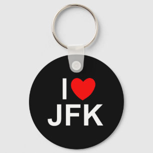 Jag älskar (hjärta) JFK Nyckelring