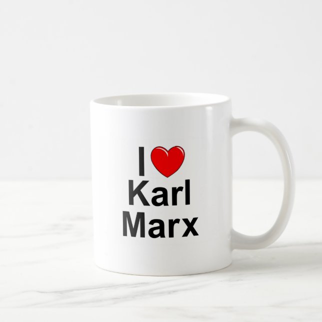 Jag älskar (hjärta) Karl Marx Kaffemugg (Höger)