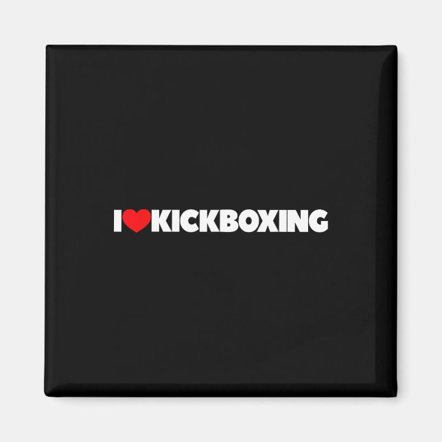 Jag älskar (hjärta) kickboxning magnet (Framsidan)
