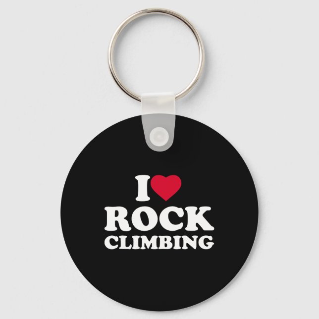 Jag älskar hjärta klätterälskare Boulderin Nyckelring (Framsida)
