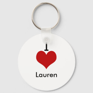 Jag älskar (hjärta) Lauren Nyckelring