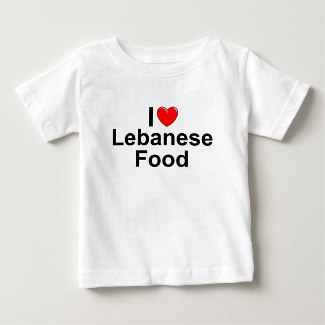 Jag älskar (hjärta) libanesisk mat tee shirt (Framsida)