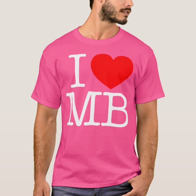 Jag älskar (Hjärta) Mb T Shirt (Framsida)