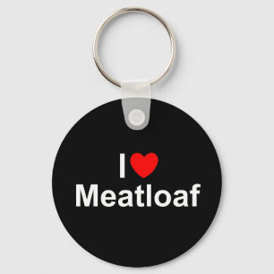 Jag älskar (Hjärta) Meatloaf Nyckelring