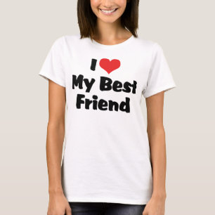 Jag älskar hjärta min bästa vän - BFF T-shirt