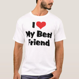 Jag älskar hjärta min bästa vän - BFF T-shirt