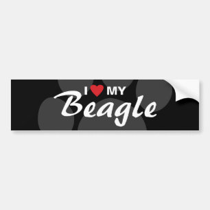 Jag älskar (Hjärta) min Beagle ras Bildekal