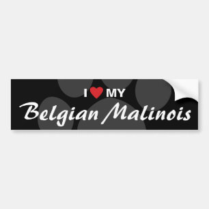 Jag älskar (hjärta) min belgiska Malinois Bildekal