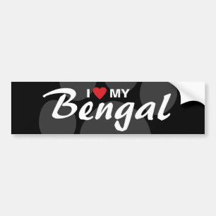 Jag älskar (hjärta) min Bengal Bildekal