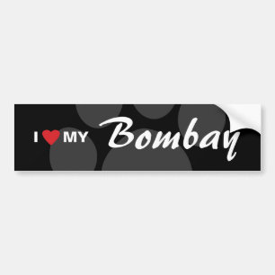 Jag älskar (hjärta) min Bombay Bildekal